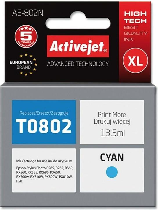 Produktbild Activejet AE-802N - Kompatibel - Cyan - Epson - Epson Stylus Photo: R265 - R285 - R360 - R (C)