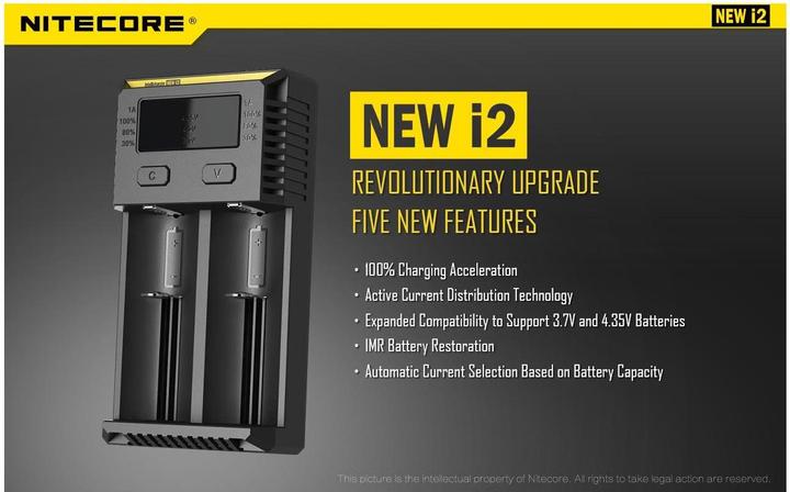 Produktbild Nitecore New i2 (1 Stk., 18650, Ladegerät ohne Akku)