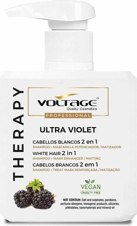 Produktbild DVA Electric THERAPY ULTRA VIOLET cabellos blancos 2 en 1 champú-mascaril (500 ml, Flüssiges Shampoo)