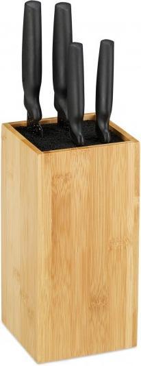 Actual product image Relaxdays Bamboo Knife Block, Empty