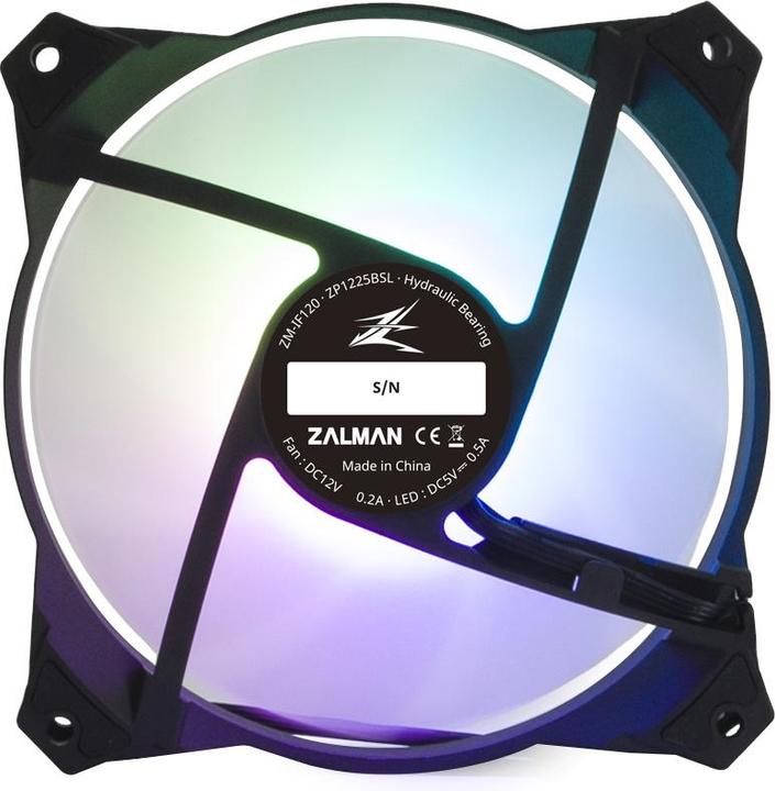 Actual product image Zalman ZM-IF120 Milky aRGB Fan infinity effect 1,200 RPM A 55.2CFM (120 mm, 1 x)