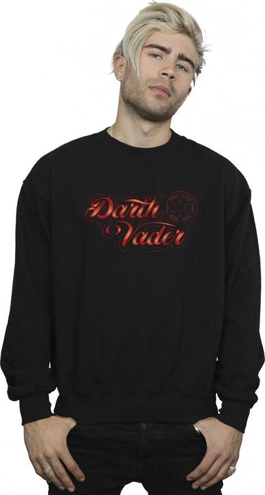 Actual product image Star Wars Mens Obi-Wan Kenobi Darth Vader Ribbon Font Sweatshirt (S)