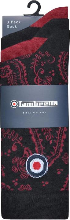 Actual product image Lambretta Mens Paisley Socks (Pack of 3) (pack of 3, 39.5 - 45.5)