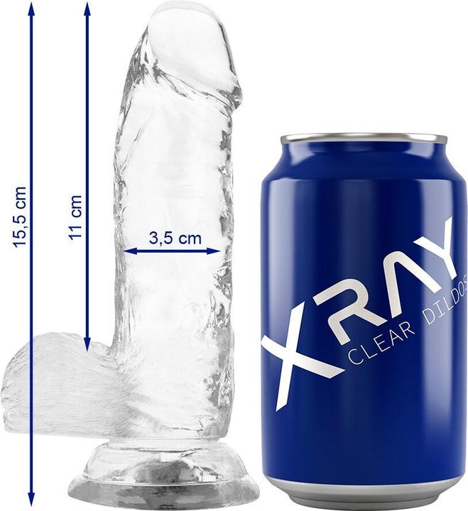 Image du produit X Ray XRAY CLEAR DILDO REALISTA TRANSPARENT 15.5CM X 3.5CM