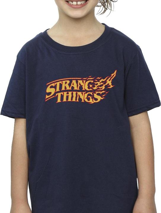 Immagine prodotto Netflix Stranger Things Logo Breaking Maglietta Ragazze (140, 146)