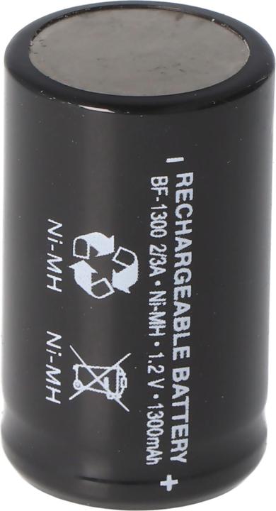 Actual product image AccuCell Battery 2/3A, the high current NiMH battery (1 pcs., 1300 mAh, Battery + charger)