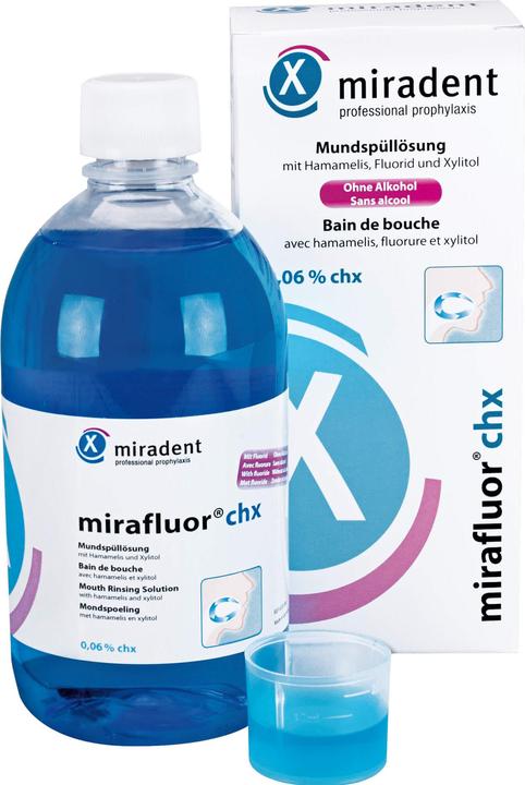 Actual product image Miradent Mirafluor CHX (500 ml, Mouthwash)