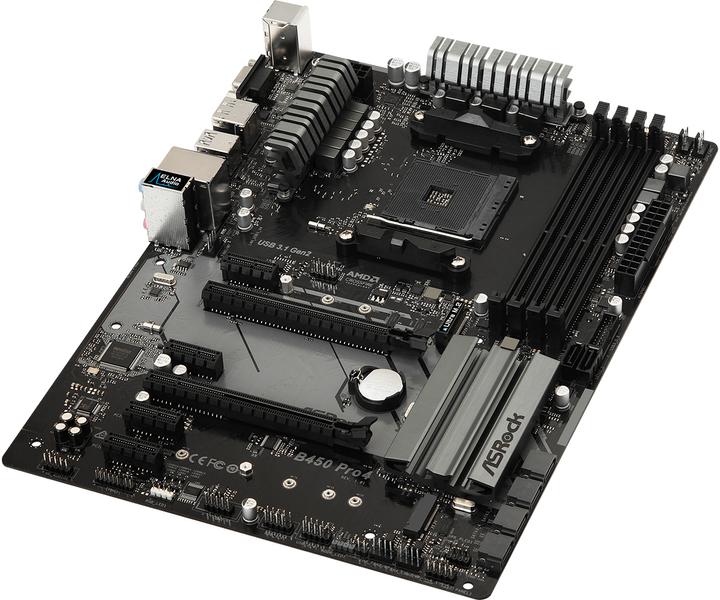 Actual product image AsRock B450 Pro4 (AM4, AMD B450, ATX)