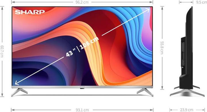 Actual product image Sharp 43GP6260E silber (43", QLED, 4K, 2025)