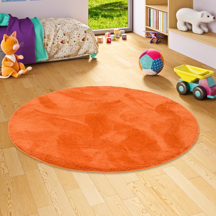 Produktbild Pergamon Super Soft Kinder Hochflor Teppich Silky Kids Rund (160 x 160 cm)
