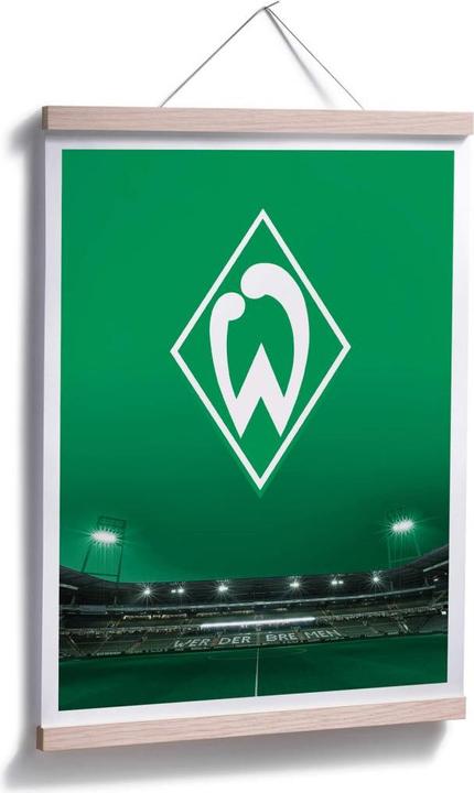 Produktbild SV Werder Bremen Werder Bremen Logo mit Tribüne (30 x 40 cm)