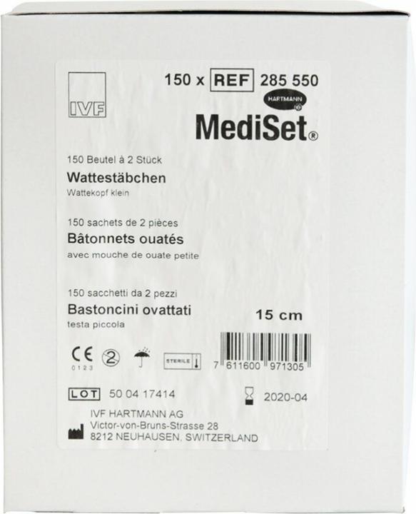 Image du produit Mediset Wattestäbchen 15cm klein