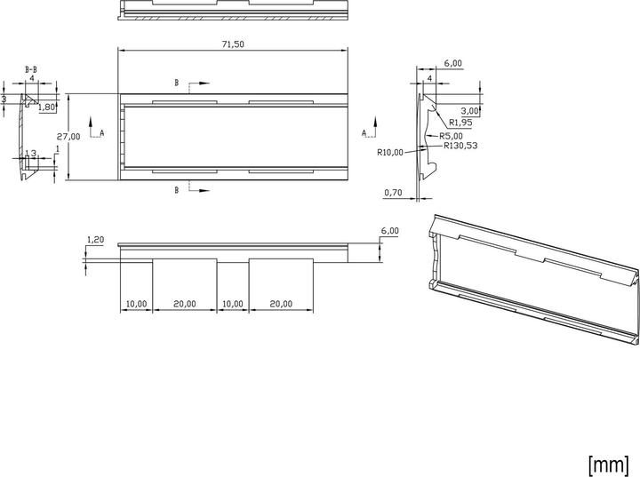 Immagine prodotto Wiltec Targhetta di copertura cassetta delle lettere 60x23mm ricambio cartello cassetta postale
