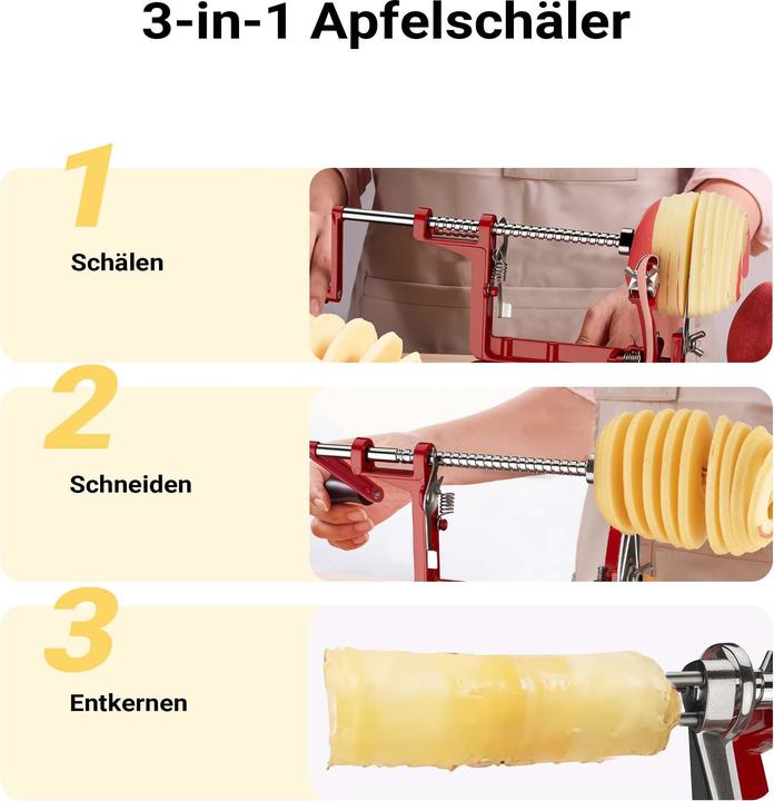 Produktbild Wiltec Apfelschneider 3in1