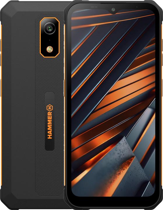 Actual product image Myphone Smartphone Iron Va Waterproof shockproof etange (64 GB, Black / Orange, 6.56", Dual SIM, 13 Mpx, 4G)