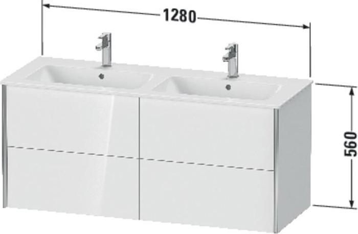 Duravit Vanity unit XVIU 560x1280x480mm Prof. Champ ma white matt (128 x 56 x 48 cm)