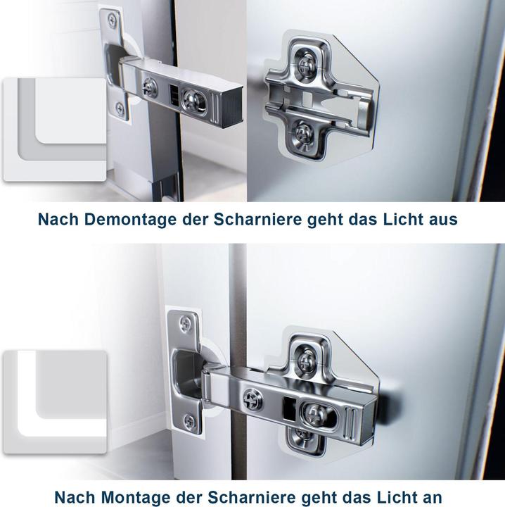 Actual product image SONNI LED mirror cabinet with light, 50 x 70 cm, aluminum, anti-fog, wireless hinges, can be used in (50 x 70 x 20 cm)