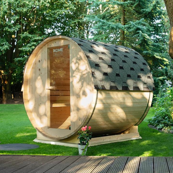 Image du produit Home Deluxe Sauna extérieur AQUILA L- 195 x 180 cm pour 4 personnes - Sauna avec poêle de 6kW