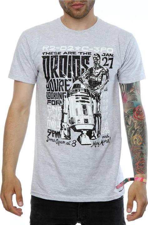 Produktbild Star Wars R2D2 And C3PO Rock Poster TShirt (S)