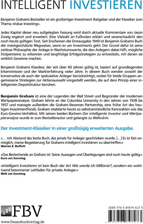 Immagine prodotto Intelligent Investieren (Tedesco, Benjamin Graham, 2013)