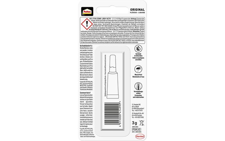 Image du produit Pattex Superglue liquide (3 g)