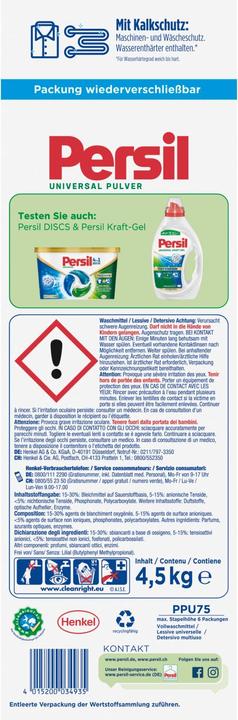 Actual product image Persil WL Universal (75 Washing cycles, Powder)