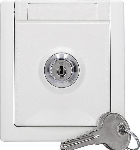 Produktbild EGB Pacific FR Schuko-Steckdose abschliessbar weiss Schliessung 9 90591149-DE