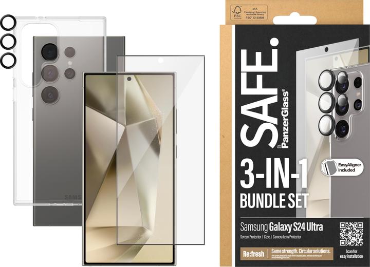 Immagine prodotto Safe Vetro da bordo a bordo + custodia (1 Pezzo/i, Samsung Galaxy S24 Ultra)
