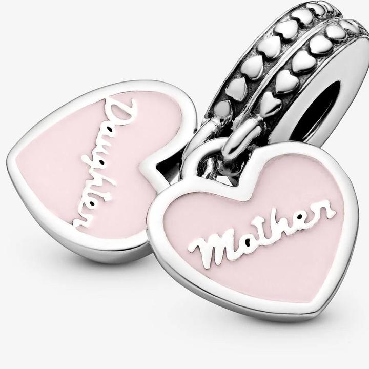 Actual product image Pandora Mother & daughter hearts (Sterling silver 925, Enamel)