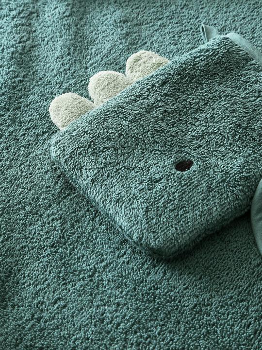 Actual product image Vertbaudet Baby hooded bath towel & wash mitt DRAGON