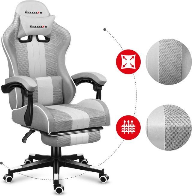 Productafbeelding Huzaro FORCE 4.7 WHITE MESH Gaming Stoel