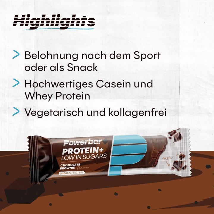Actual product image Powerbar Protein Plus Low Sugar (Chocolate, Brownie, 16 pcs., 560 g)