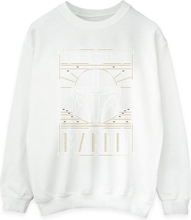Produktbild Star Wars The Mandalorian The Way Outline Helm Sweatshirt (S)