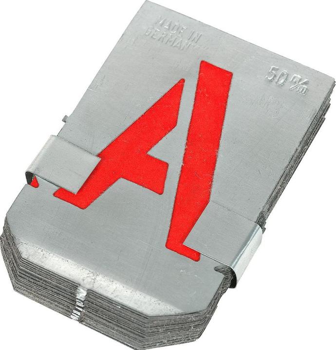 Image du produit Walkron Pochoir en zinc lettres A-Z 26 pièces 50mm