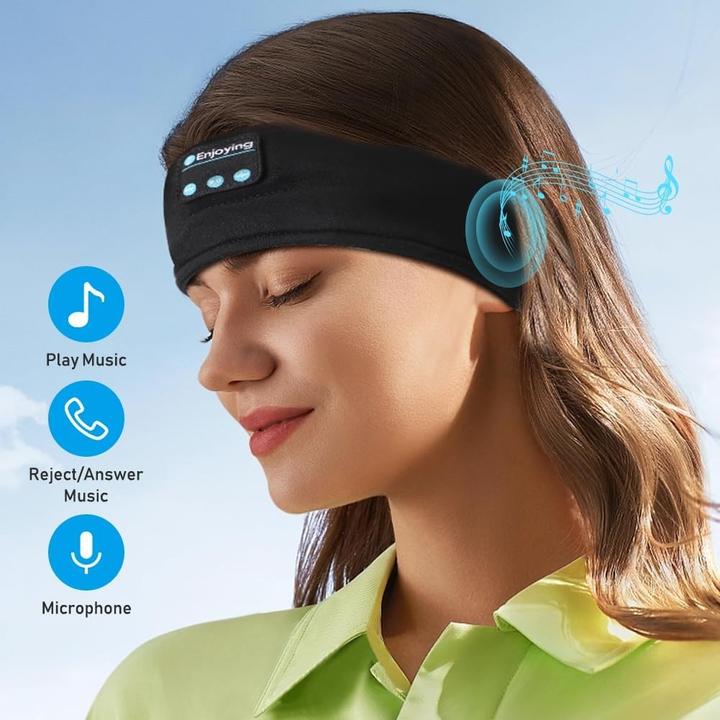 Image du produit Cbx Bandeau Bluetooth avec écouteurs, écouteurs de sommeil sans fil Noir (10 h, Sans fil)