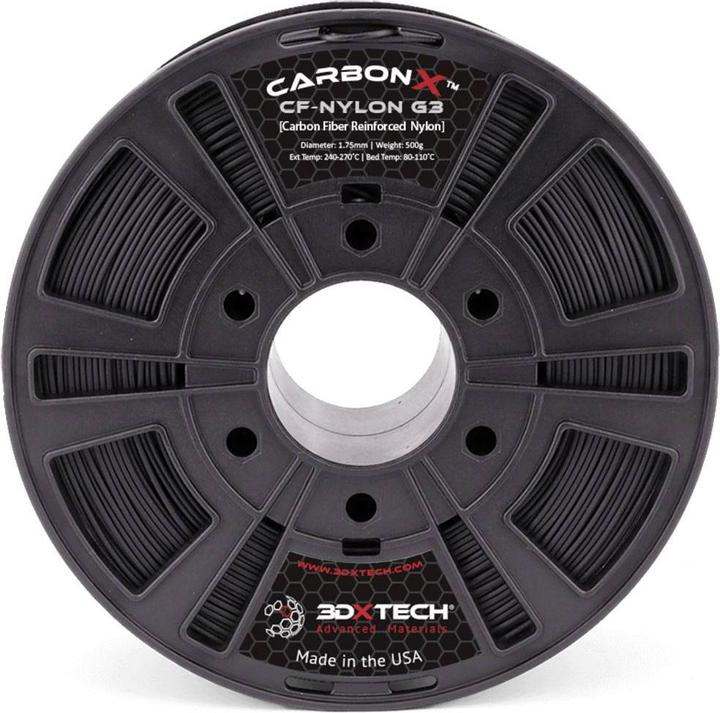 Image du produit 3D Xtech ASA3010750BK0 Filament CarbonX CF-ASA ASA résistant aux UV, aux intempéries et à l'humidité. (ASA, 1.75 mm, 750 g, Noir)
