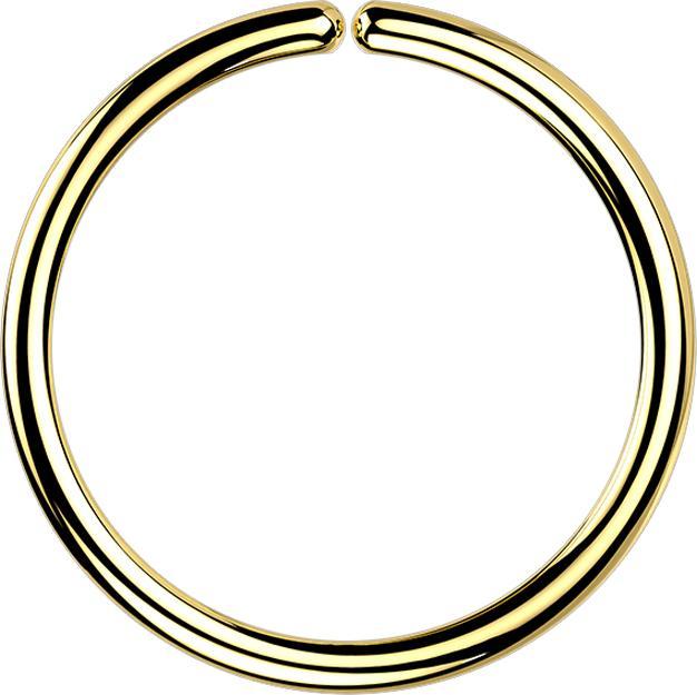 Star Piercing Micro Piercing Ring vergoldet (Chirurgenstahl 316L)