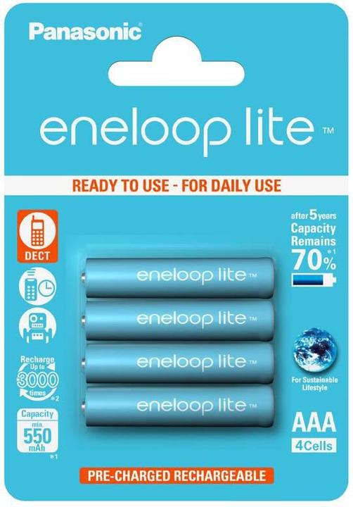 Panasonic eneloop lite (4 pcs, AAA, 550 mAh)