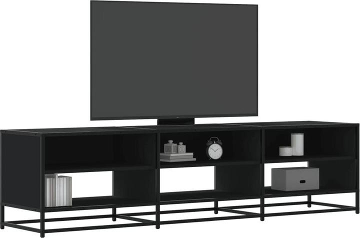 Image du produit VidaXL Armoire TV Lowboard Meuble TV Noir Matériaux dérivés du bois (180 x 40 x 46 cm)