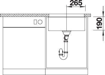 Produktbild Blanco Subline 500-U (Unterbauspüle, 46 cm, 53 cm)