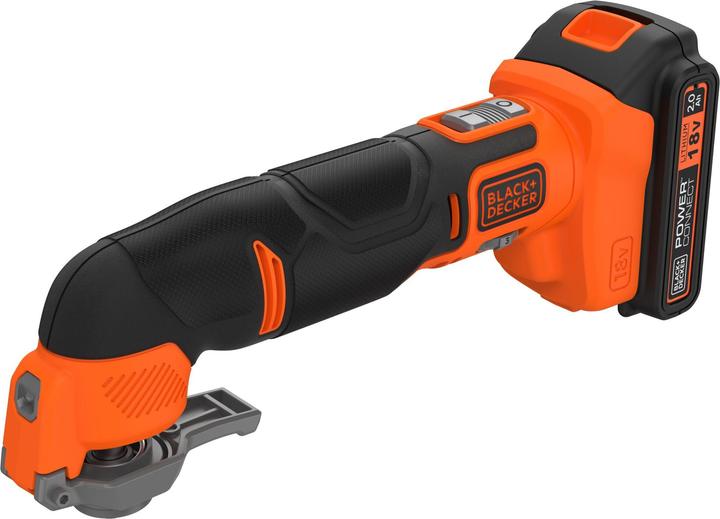 Produktbild Black & Decker 18 V Multifunktionswerkzeug, 1A Ladegerät, 1x 2,0 Ah Akku, 20-tlg Zubehör, Kitbox