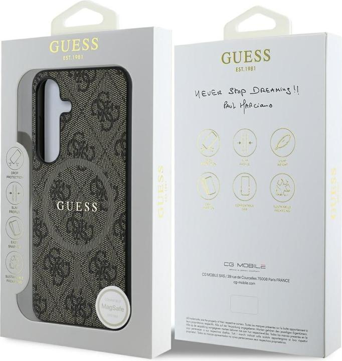 Image du produit Guess Etui Leather 4G Colored Ring Classic Logo MagSafe Samsung Galaxy S25 Plus brÄ zowy (Samsung Galaxy S25+)