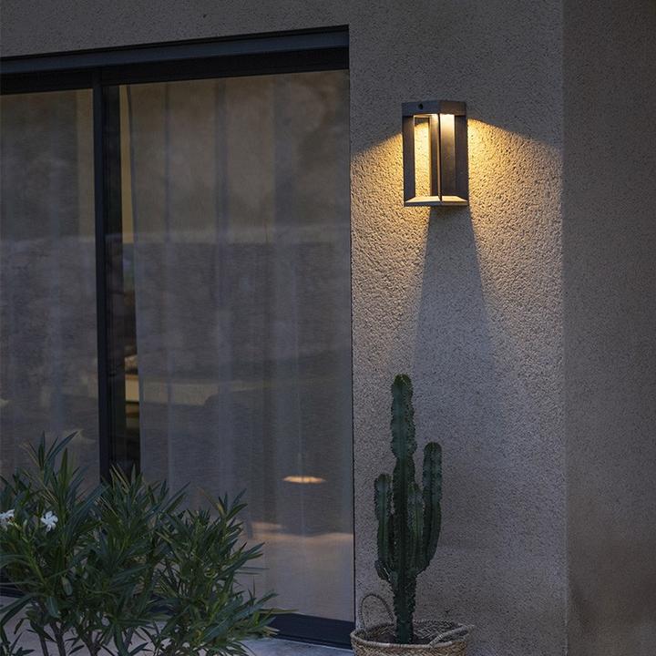 Actual product image Les Jardins Applique solaire Teckalu Duratek alu noir TECKA31
