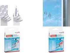 Actual product image tesa Powerstrips for glass, transparent adhesive strips