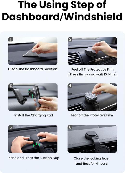 Actual product image Ugreen MagSafe Car charger 2-in-1