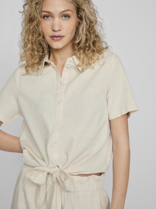 Actual product image Vila Short-sleeved shirt tied at the front (34)