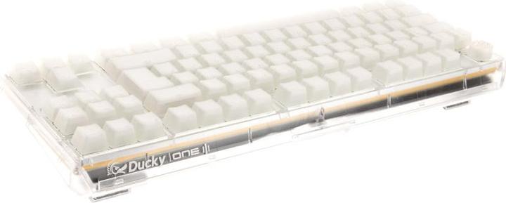 Actual product image Ducky One 3 Aura White TKL Gaming Keyboard, RGB LED - MX-Blue (DE, Cable)