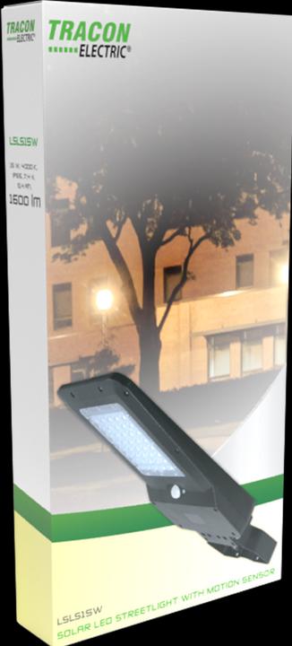 Image du produit Tracon LED Solar Strassenleuchte mit Bewegungsmelder (1600 lm, IP65)