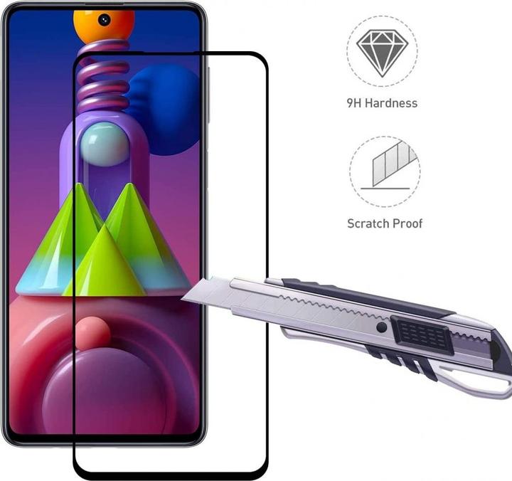 Produktbild Screenguard Samsung Galaxy M51 Full Screen Panzerglas Schutzfolie 2.5D 9H (1 Stück, Samsung Galaxy M51)