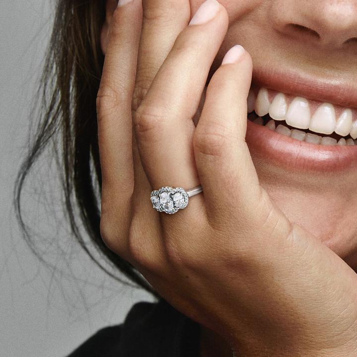 Immagine prodotto Pandora Anello Vintage Tre Pietre (54, 925 Argento)